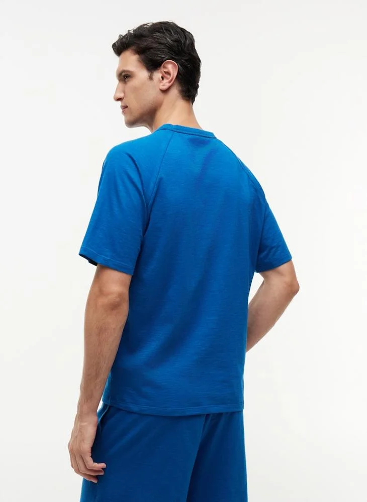 TOMMY HILFIGER Textured Raglan Sleeve Lounge T-Shirt